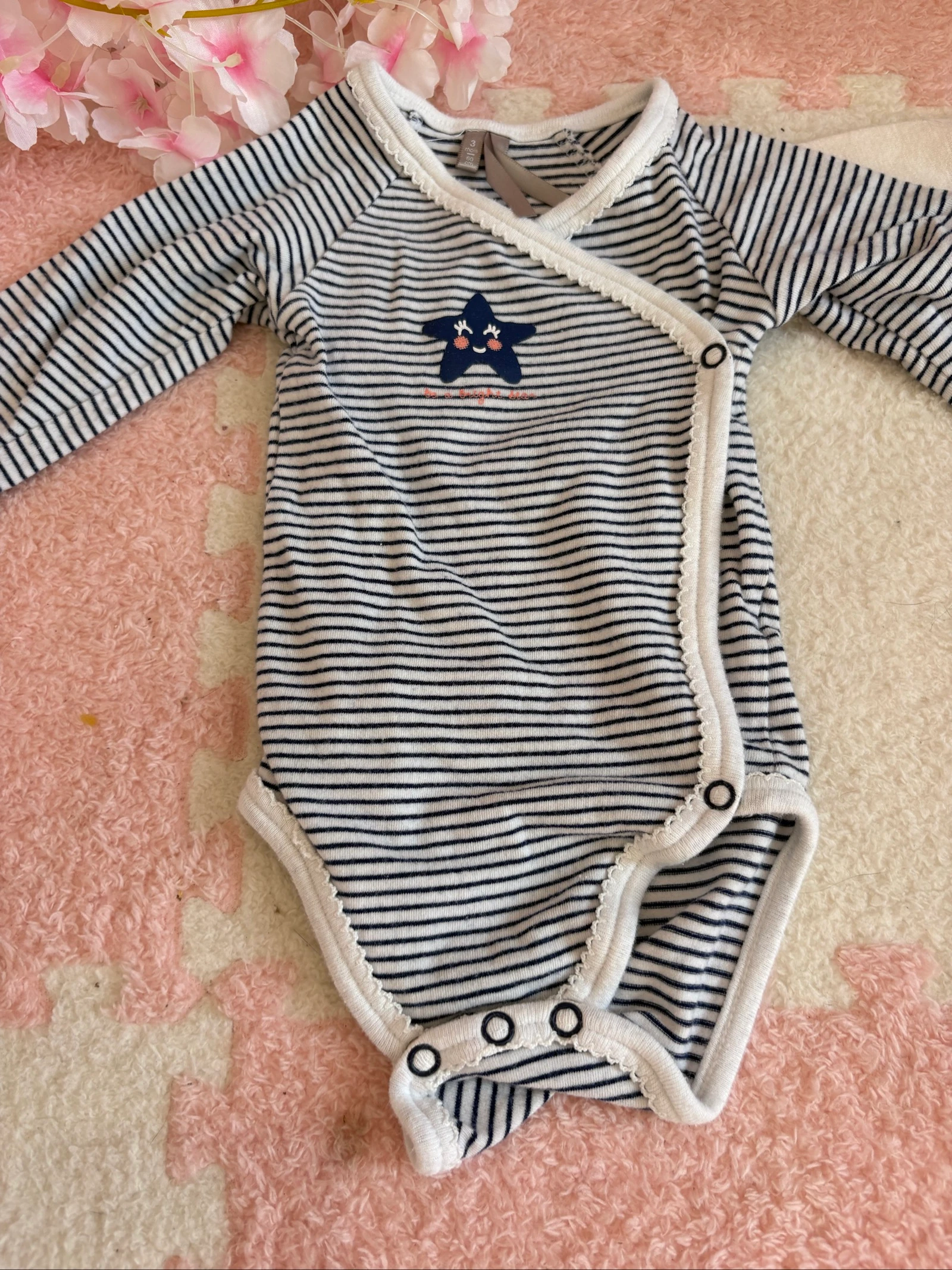 Lote de 5 bodies bebê menina 3 meses – Orchestra & cache-cœur – Excelente estado – photo 8